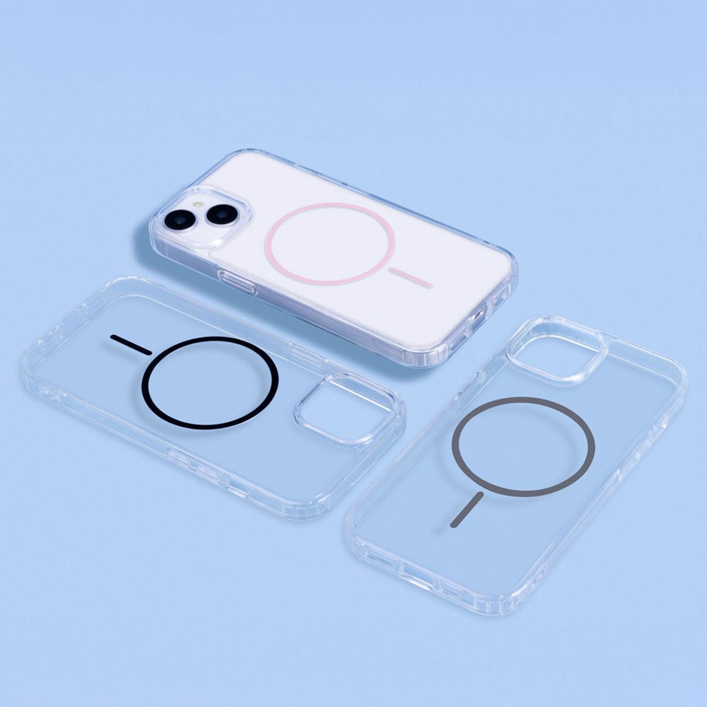 iPhone 17 TFO Anti-Shock Thin Case - MagSafe Compatible - Transparent / Pink