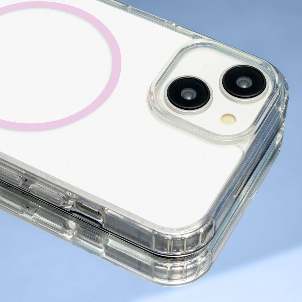iPhone 17 TFO Anti-Shock Thin Case - MagSafe Compatible - Transparent / Pink