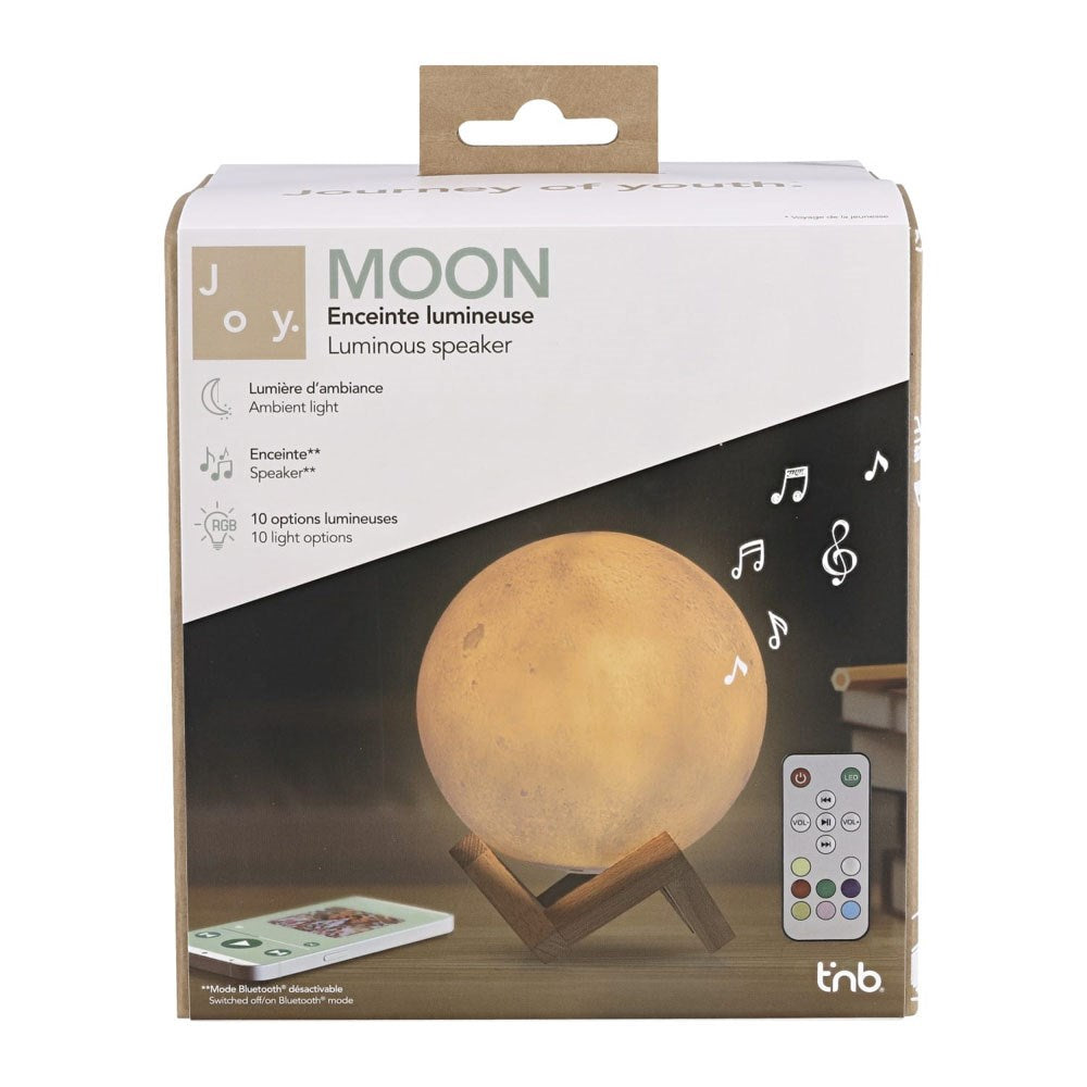 T'NB Luminous Moon with Bluetooth Speaker - White