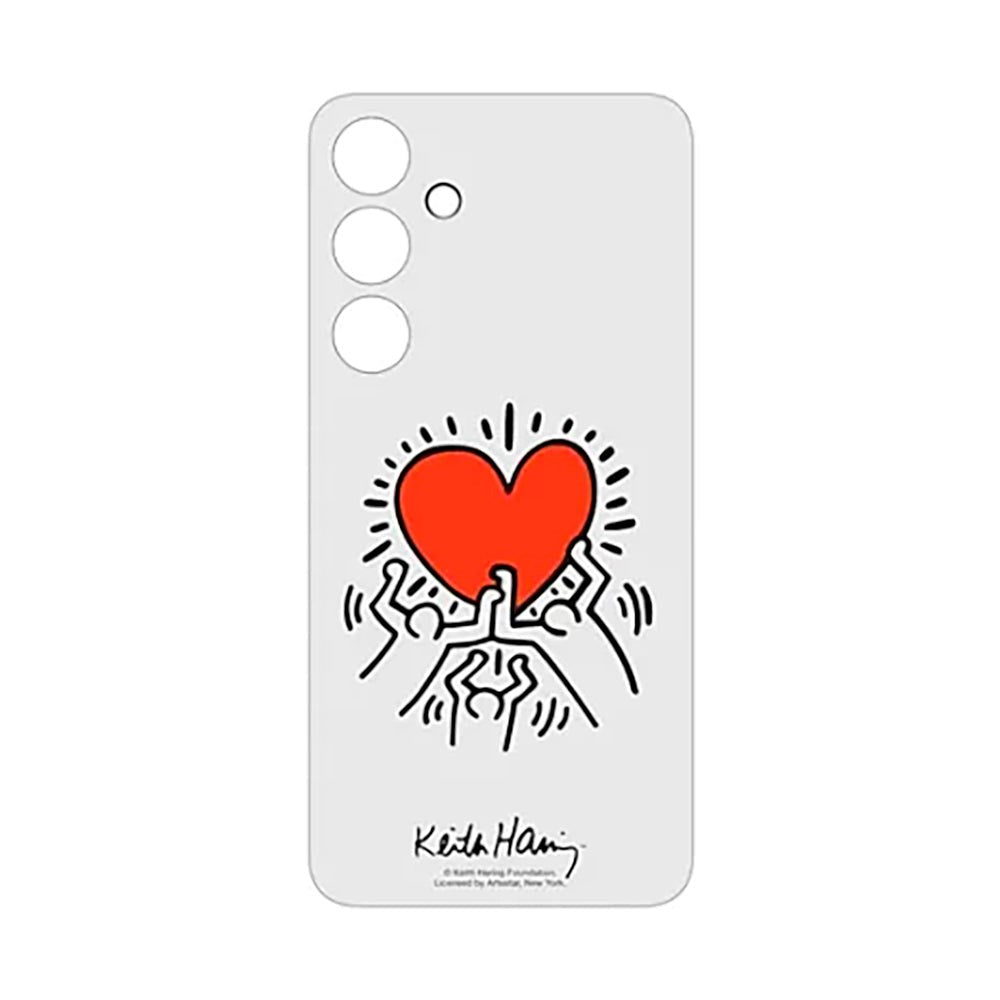 Original Samsung Galaxy S24 Flipsuit Case - White / Heart (EF-MS921CWEGWW)