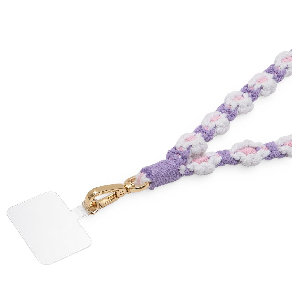 iDeal of Sweden Cord Phone Strap - Purple Flowers