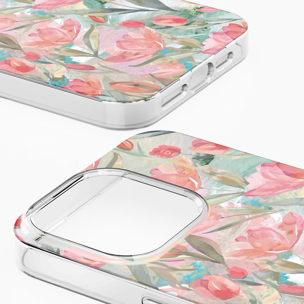 iPhone 15 Pro Max iDeal Of Sweden Clear Case - MagSafe Compatible - Tulip Bloom