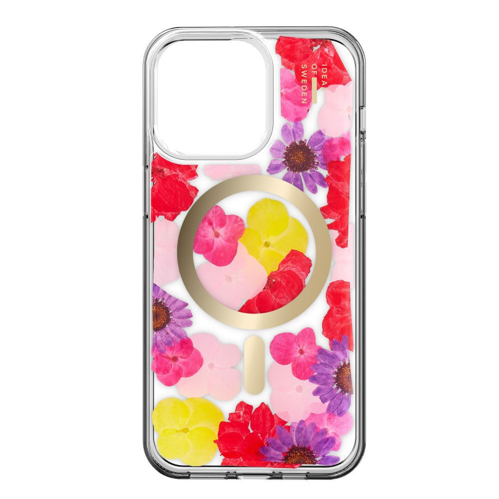 iPhone 15 Pro Max iDeal Of Sweden Clear Case - MagSafe Compatible - Tropical Floral