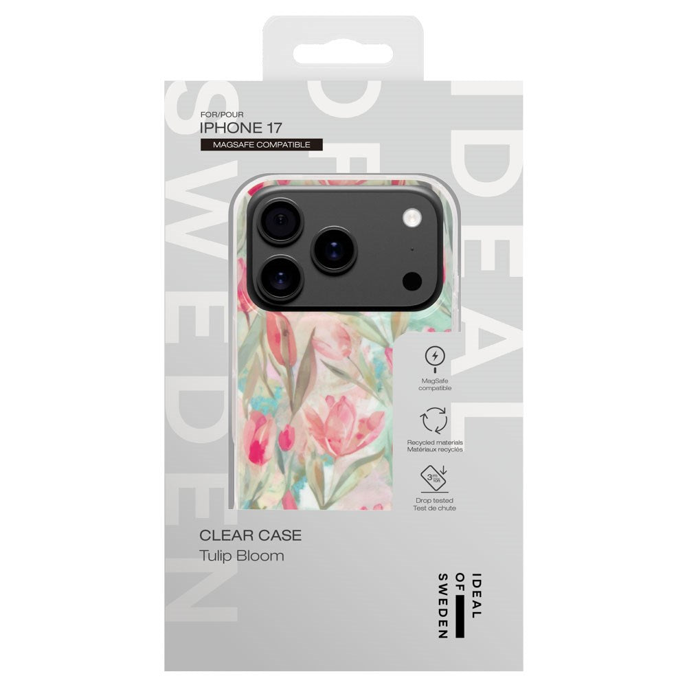 iPhone 17 iDeal Of Sweden Clear Case - MagSafe Compatible - Tulip Bloom