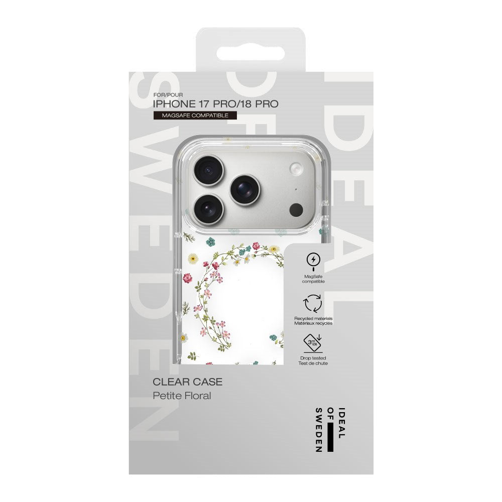 iPhone 18 Pro / 17 Pro iDeal Of Sweden Clear Case - MagSafe Compatible - Petite Floral