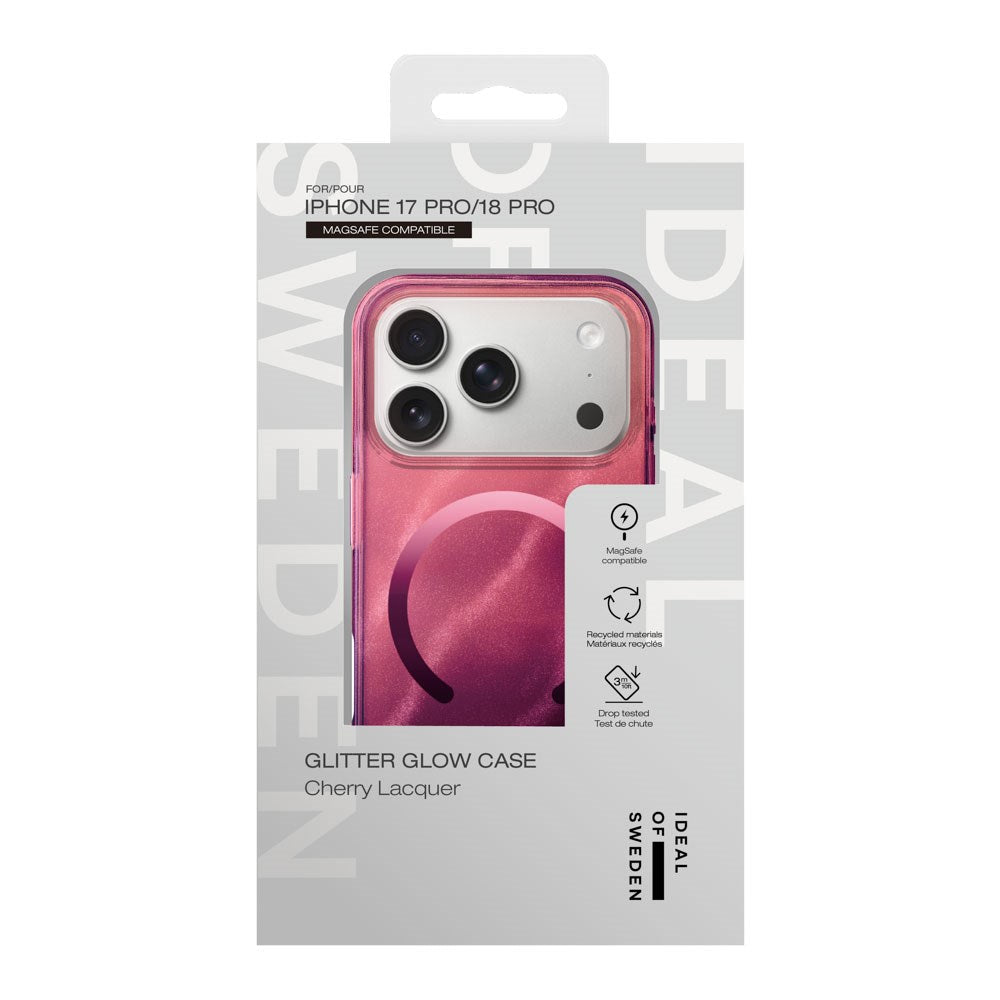 iPhone 18 Pro / 17 Pro iDeal Of Sweden Clear Case - MagSafe Compatible - Cherry Lacquer
