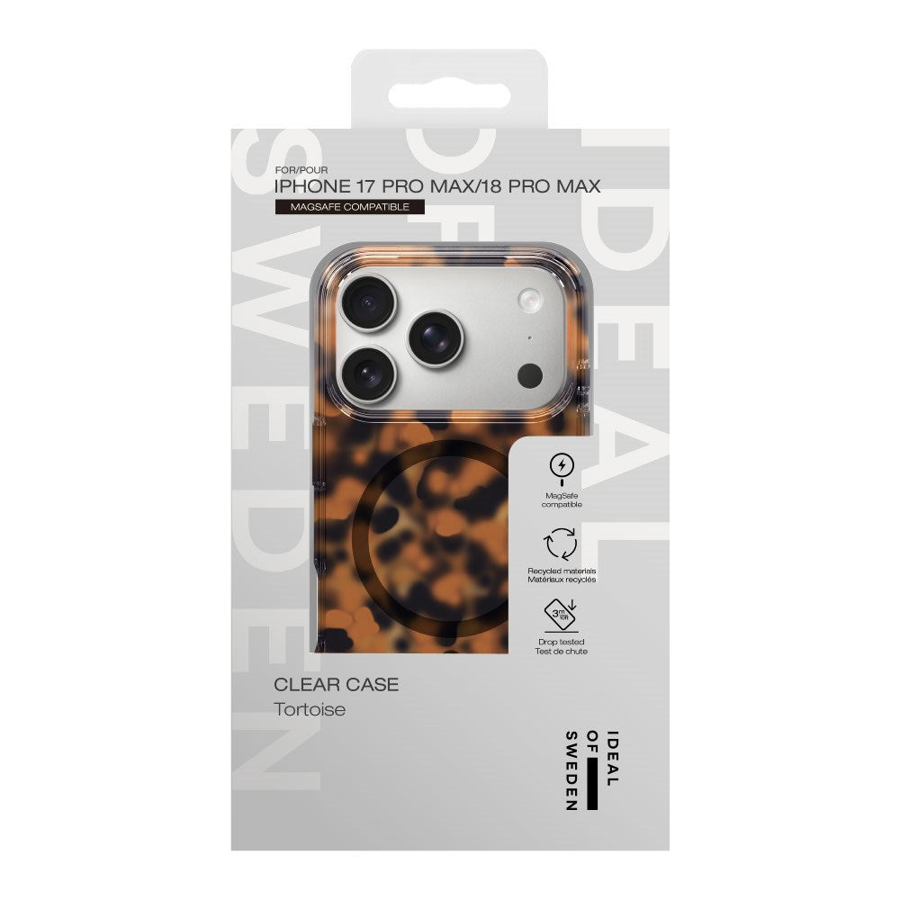 iPhone 18 Pro Max / 17 Pro Max iDeal Of Sweden Clear Case - MagSafe Compatible - Tortoise