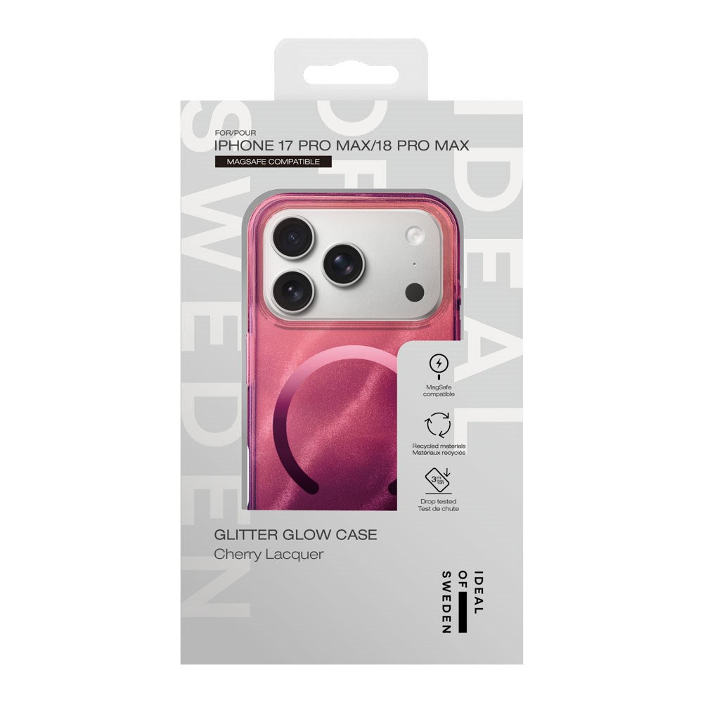 iPhone 18 Pro Max / 17 Pro Max iDeal Of Sweden Clear Case - MagSafe Compatible - Cherry Lacquer
