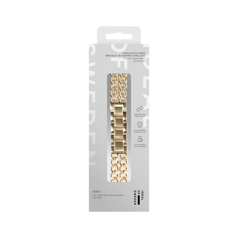 Apple Watch (38/40/SE/41/42mm) iDeal of Sweden Metal Watch Strap - Chain Gold