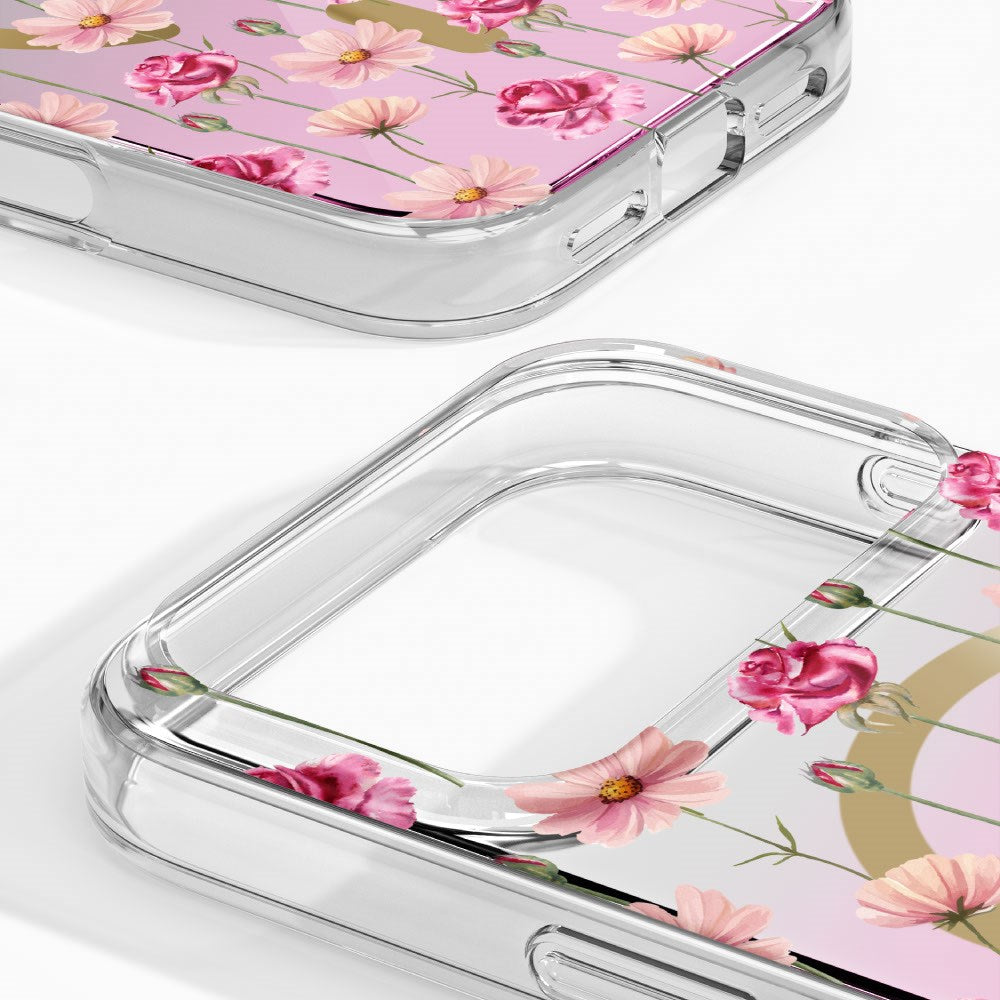 iPhone 18 Pro / 17 Pro iDeal Of Sweden Mirror Case - MagSafe Compatible - Rose Blush Floral