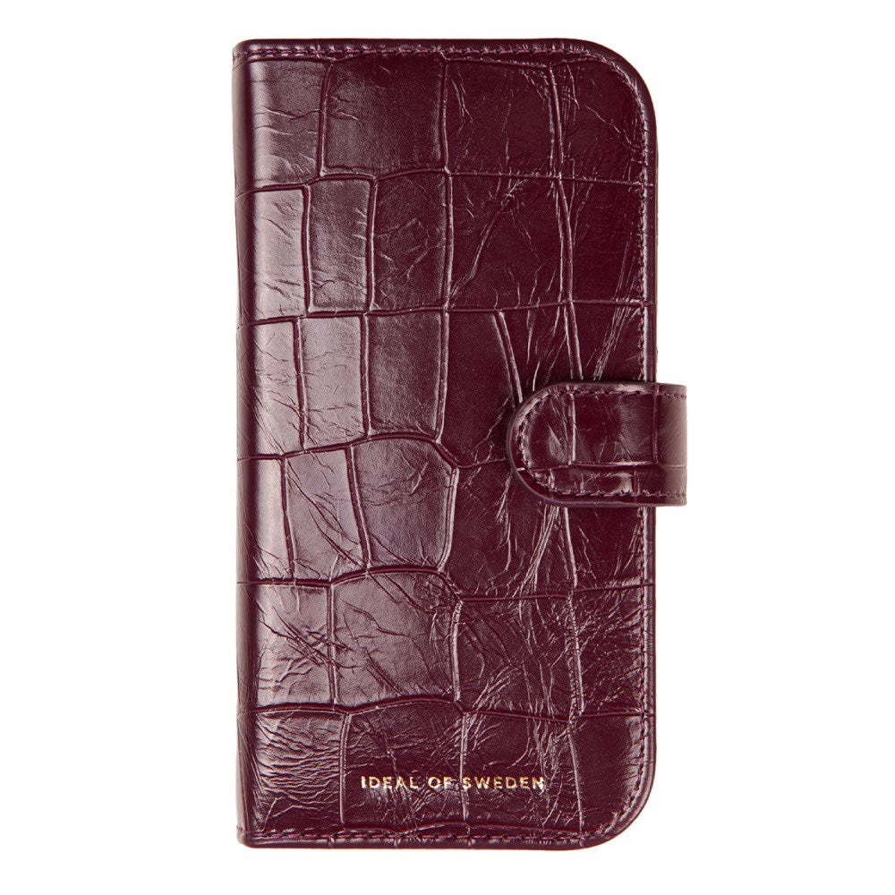 iPhone 18 Pro / 17 Pro iDeal Of Sweden Magnet Wallet+ Case - MagSafe Compatible - Fine Wine Croco