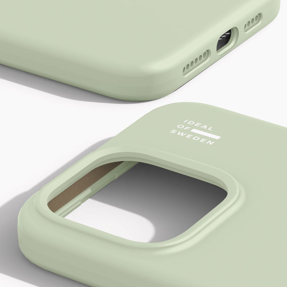 iPhone 15 Pro Max iDeal Of Sweden Silicone Case - MagSafe Compatible - Sage Green