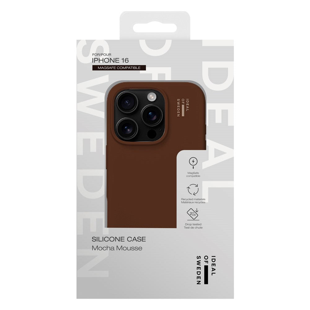iDeal Of Sweden iPhone 16 Silicone Case - MagSafe Compatible - Mocha Mousse
