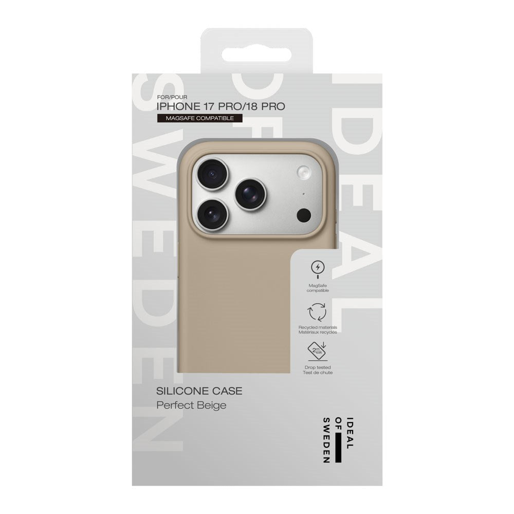 iPhone 18 Pro / 17 Pro iDeal Of Sweden Silicone Case - MagSafe Compatible - Perfect Beige