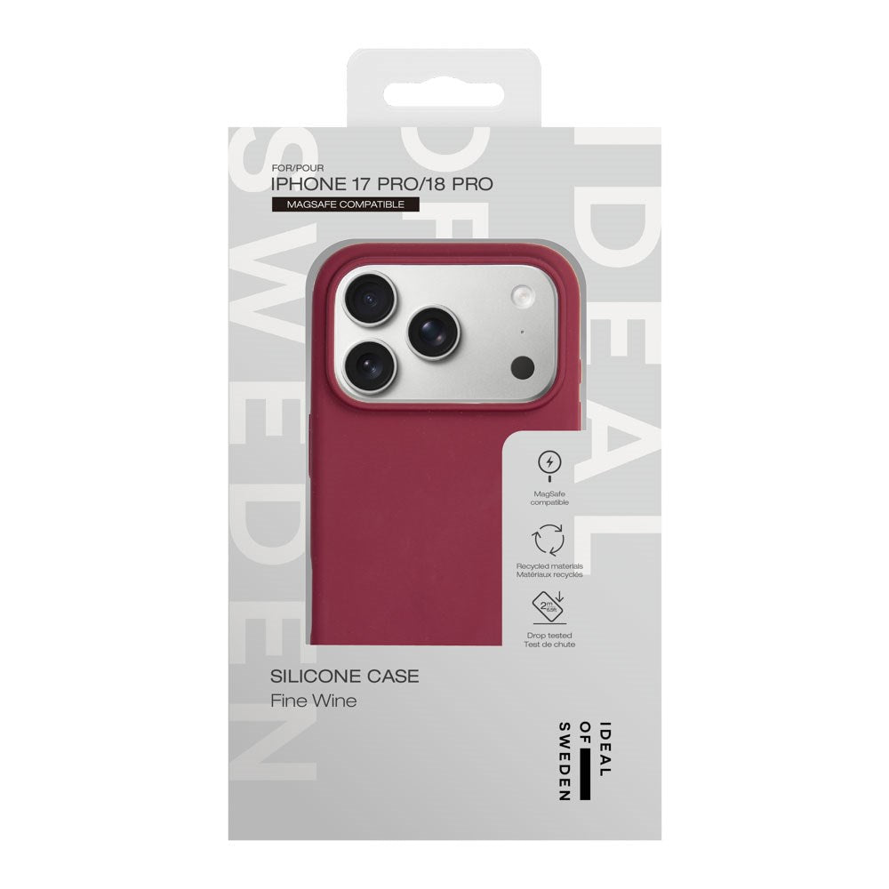 iPhone 18 Pro / 17 Pro iDeal Of Sweden Silicone Case - MagSafe Compatible - Fine Wine