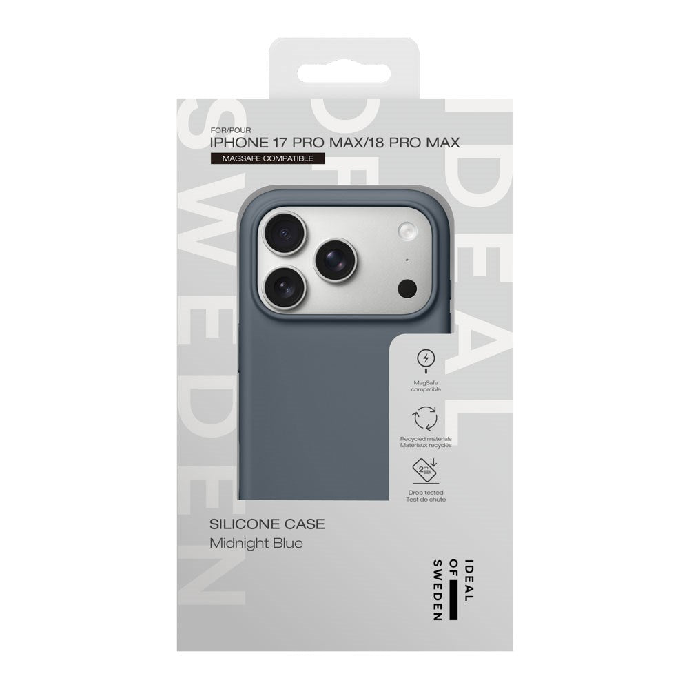 iPhone 18 Pro Max / 17 Pro Max iDeal Of Sweden Silicone Case - MagSafe Compatible - Midnight Blue