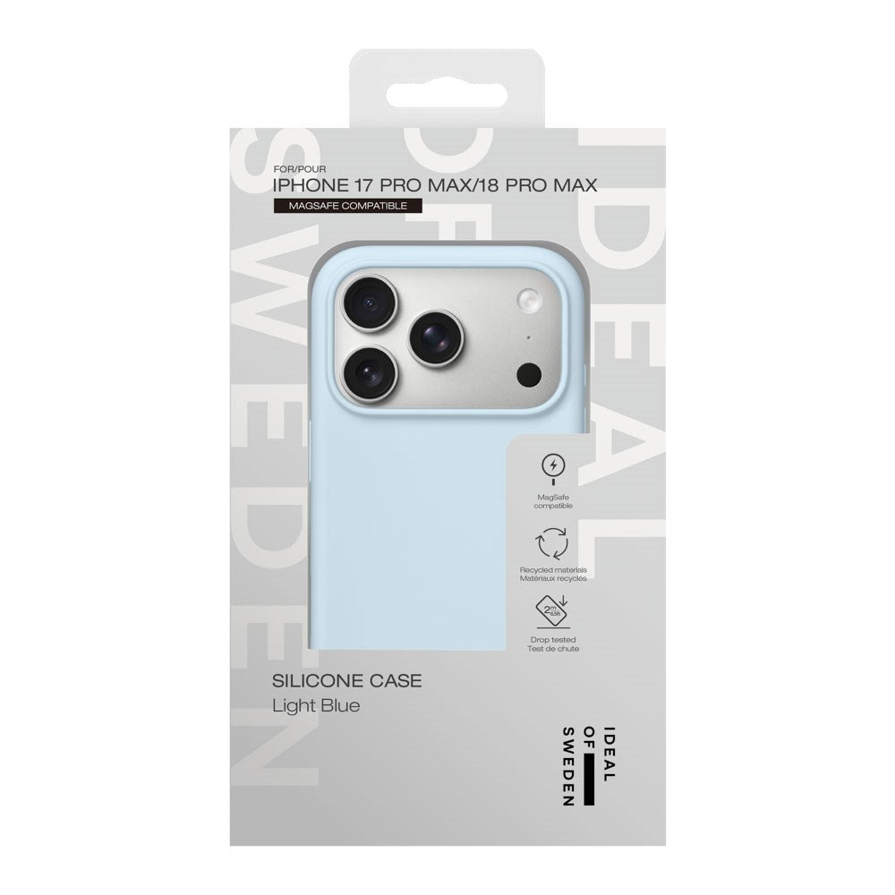 iPhone 18 Pro Max / 17 Pro Max iDeal Of Sweden Silicone Case - MagSafe Compatible - Light Blue
