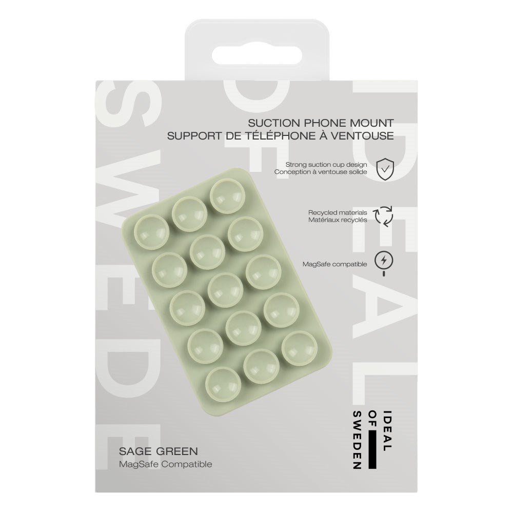 iDeal of Sweden Silicone Suction Cup Phone Holder - MagSafe Compatible - Sage Green
