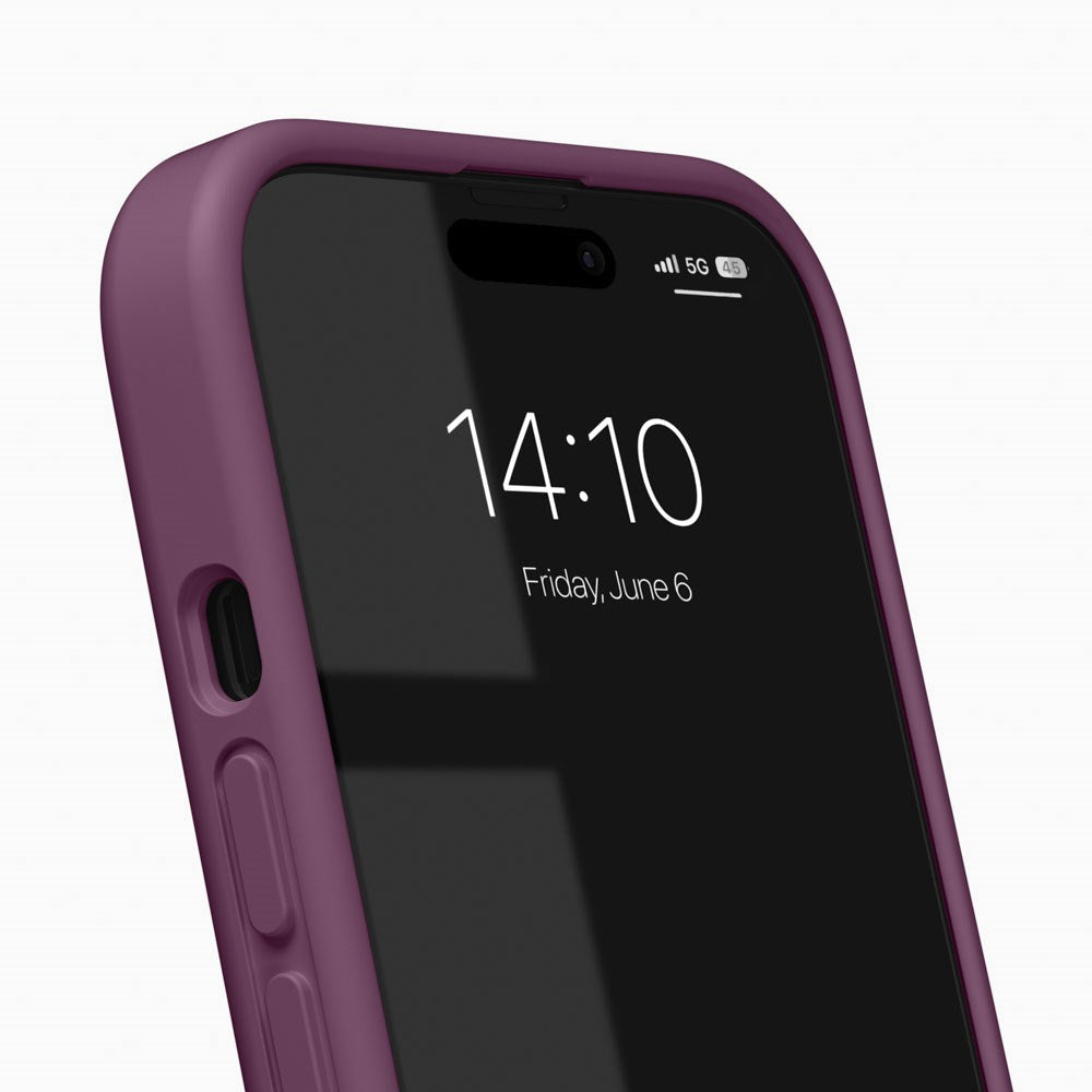 iPhone 17e / 16e / 15 / 14 / 13 iDeal of Sweden Soft Swirl Silicone Case - MagSafe Compatible - Velvet Plum