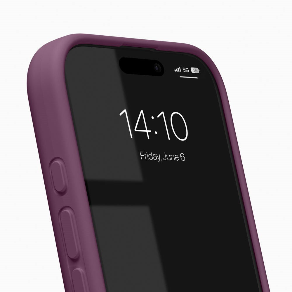 iPhone 16 iDeal of Sweden Soft Swirl Silicone Case - MagSafe Compatible - Velvet Plum