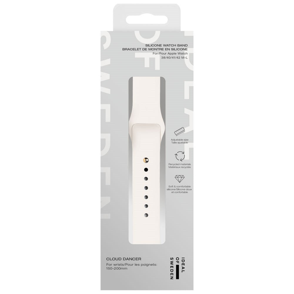 Apple Watch (38/40/SE/41/42mm) iDeal of Sweden Silicone Watch Strap - Size M/L - Cloud Dancer