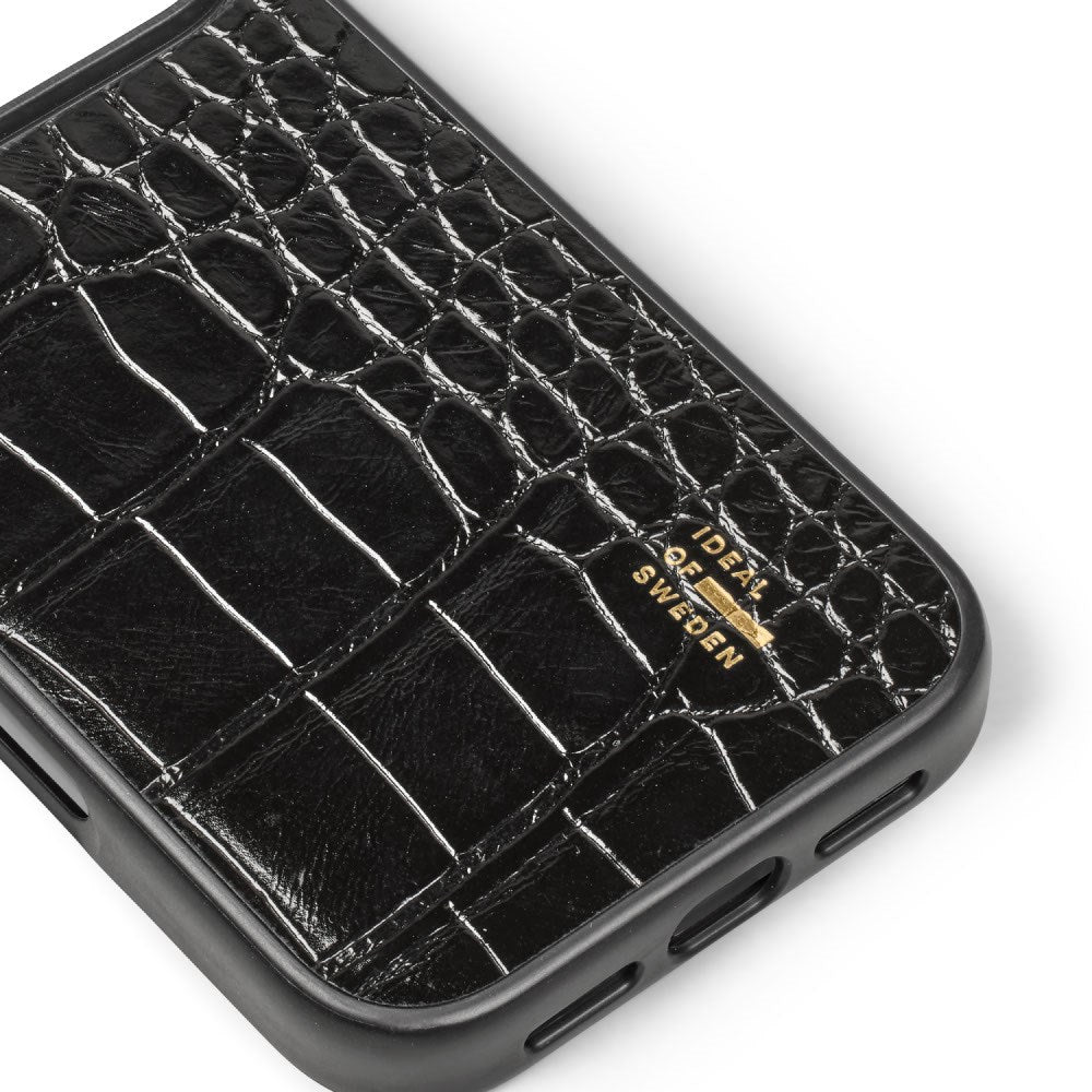 iPhone 18 Pro Max / 17 Pro Max iDeal of Sweden Vegan Leather Case - MagSafe Compatible - Black Croco