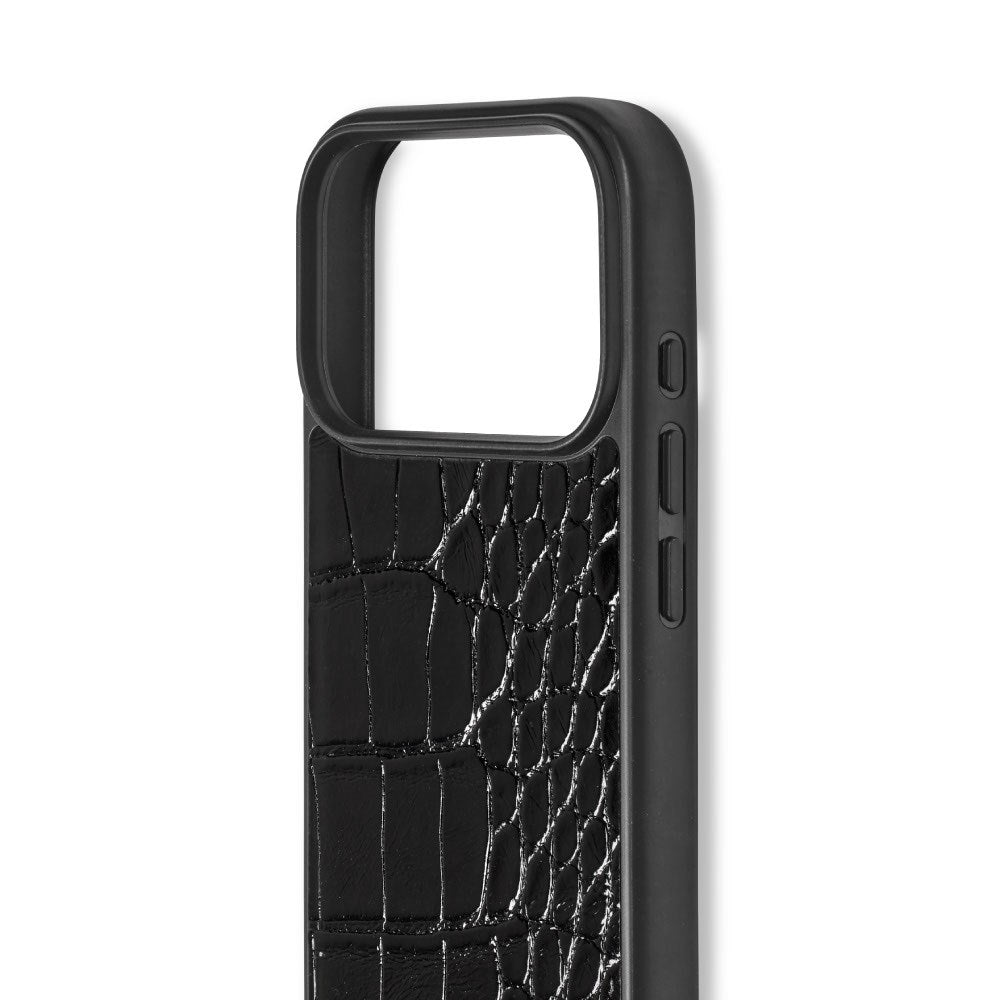 iPhone 18 Pro Max / 17 Pro Max iDeal of Sweden Vegan Leather Case - MagSafe Compatible - Black Croco