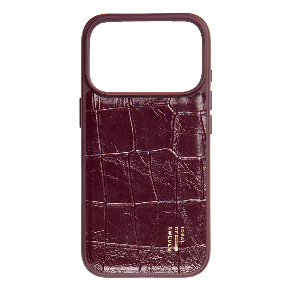 iPhone 18 Pro Max / 17 Pro Max iDeal of Sweden Vegan Leather Case - MagSafe Compatible - Fine Wine Croco