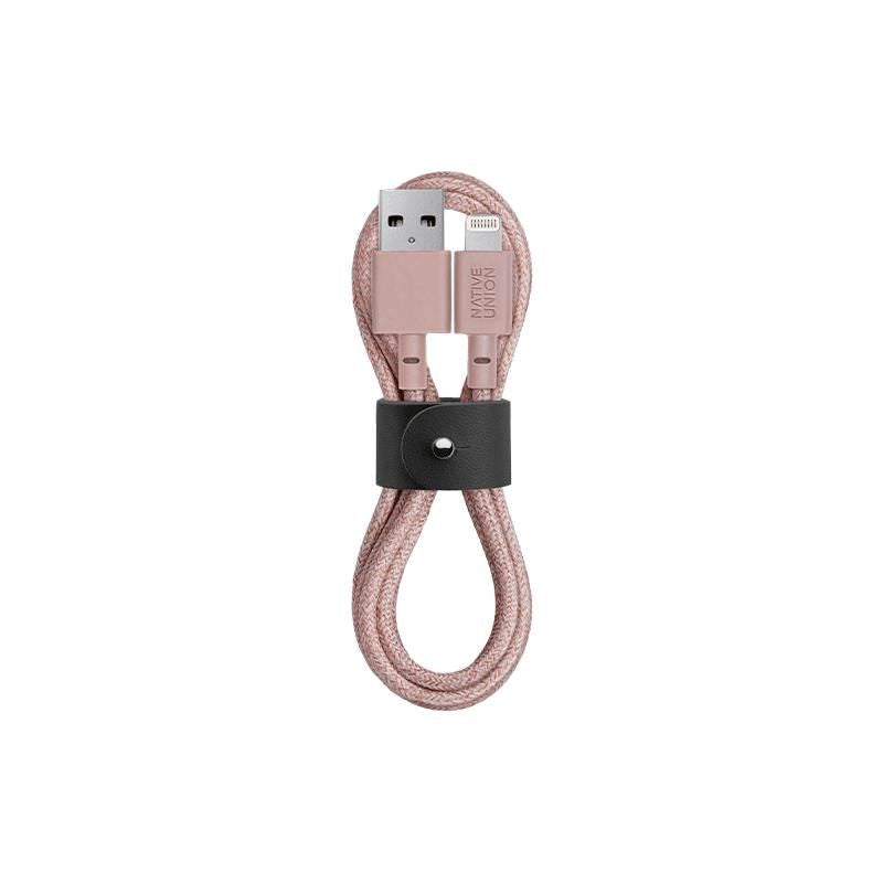 Native Union Belt Kabel USB-A to Lightning with Leather Buckle 1.2 meters - Rose