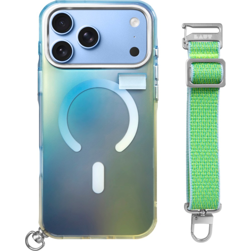 iPhone 18 Pro / 17 Pro LAUT NEON DREAM Case w. Strap - MagSafe Compatible - Trippy Tide