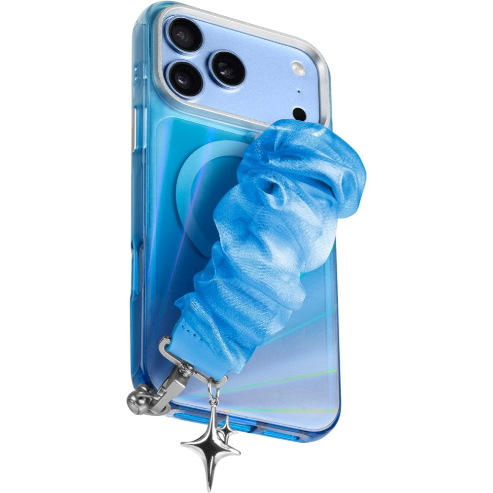 iPhone 18 Pro Max / 17 Pro Max LAUT NOVA GLOW Case with Strap and Star Charm - MagSafe Compatible - Blue
