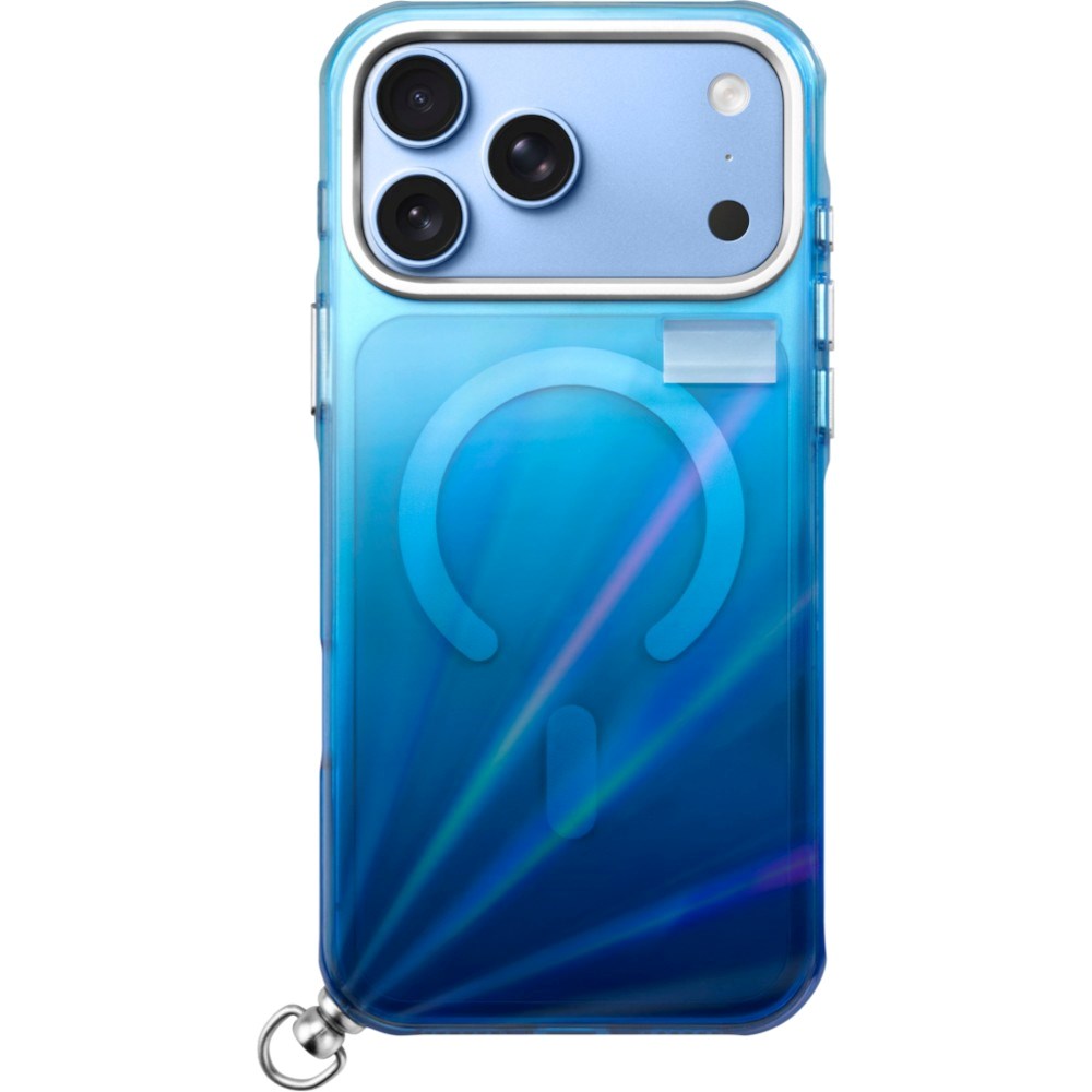iPhone 18 Pro / 17 Pro LAUT NOVA GLOW Case with Strap and Star Charm - MagSafe Compatible - Blue