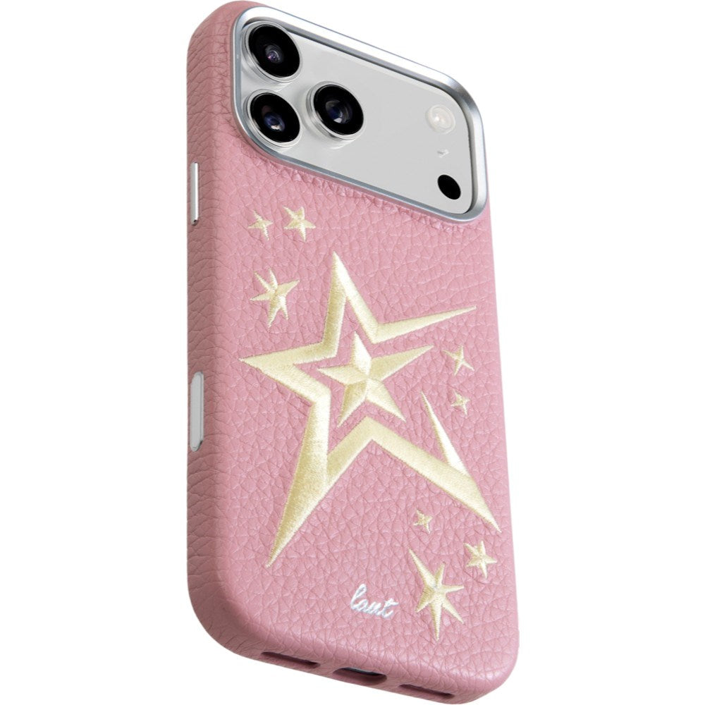 iPhone 18 Pro / 17 Pro LAUT TWINE EDGE Case w. Strap - MagSafe Compatible - Pink Crush Star