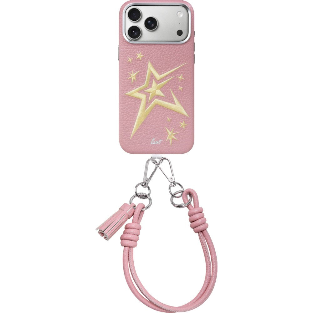 iPhone 18 Pro Max / 17 Pro Max LAUT TWINE EDGE Case w. Strap - MagSafe Compatible - Pink Crush Star
