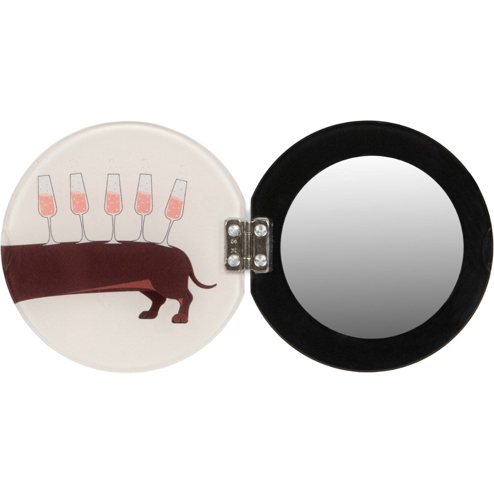 Mirror Stand for Phone LAUT MAGMOJI - MagSafe Compatible - Dachshund Wine