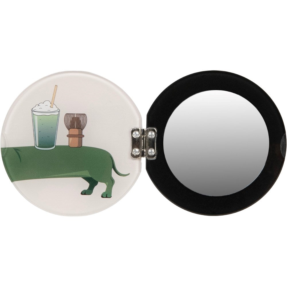 Mirror Stand for Phone LAUT MAGMOJI - MagSafe Compatible - Dachshund Matcha Tea