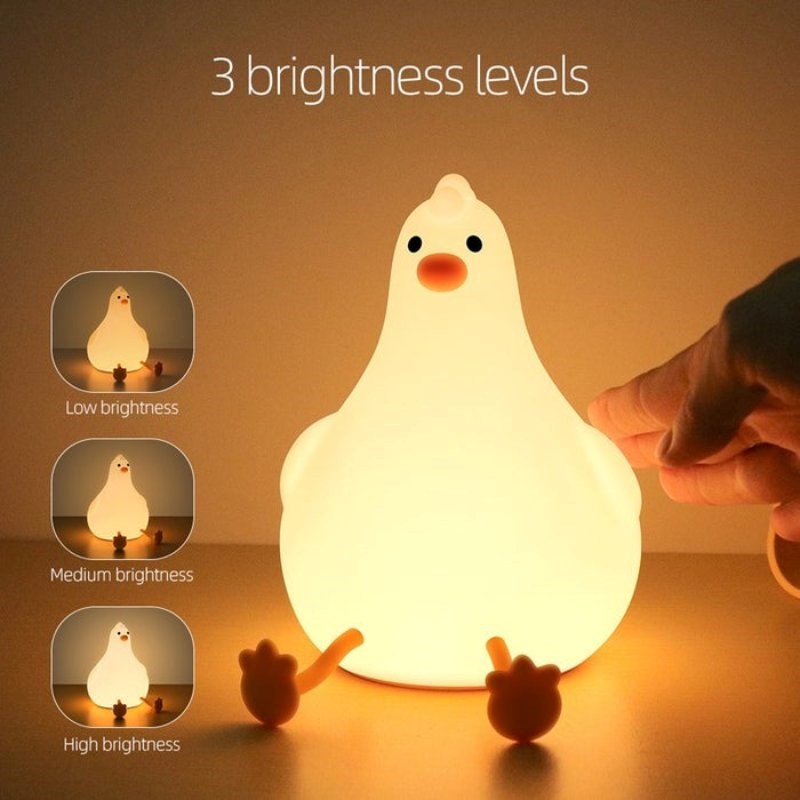 Lippa Silicone Night Light with Timer - Chicken