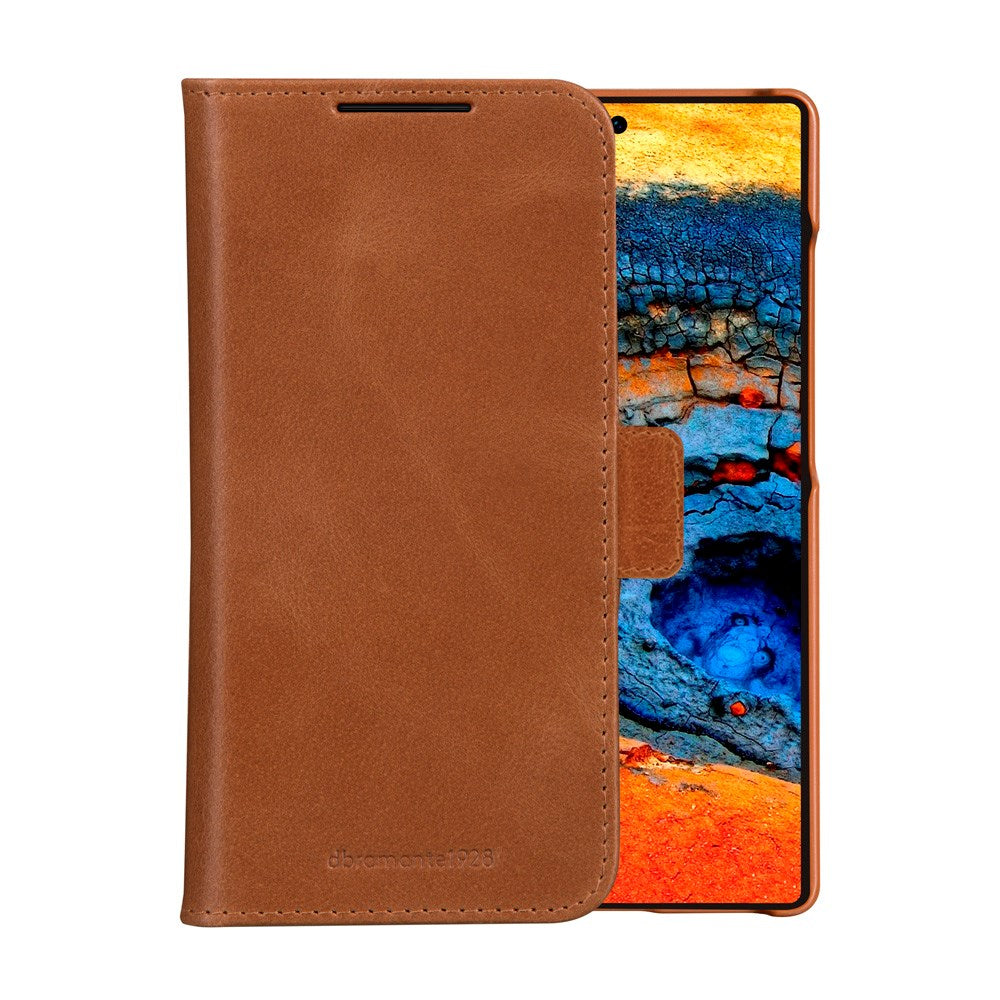 Samsung Galaxy S25 Ultra - dbramante1928 Lynge Genuine Leather 2-in-1 Flip Case - Tan