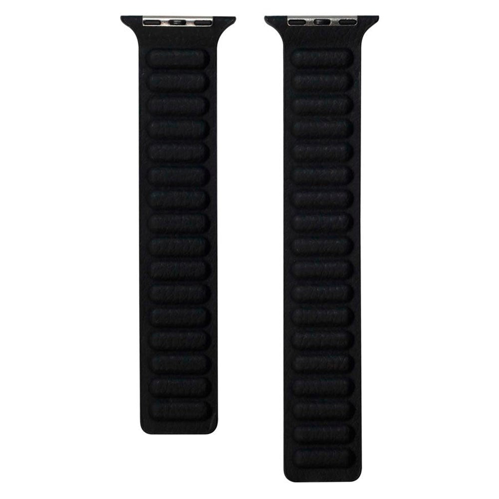 Lippa Apple Watch (38/40/SE/41/42mm) Magnetic Leather Strap - Black