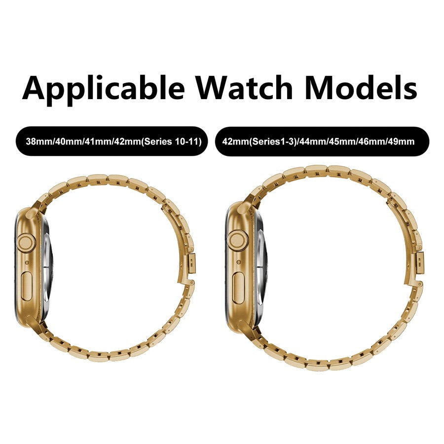 Lippa Apple Watch (42/44/SE/45/46/49mm) Stainless Steel Strap - Rose Gold