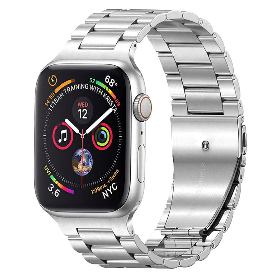 Lippa Apple Watch (42/44/SE/45/46/49mm) Stainless Steel Strap - Silver