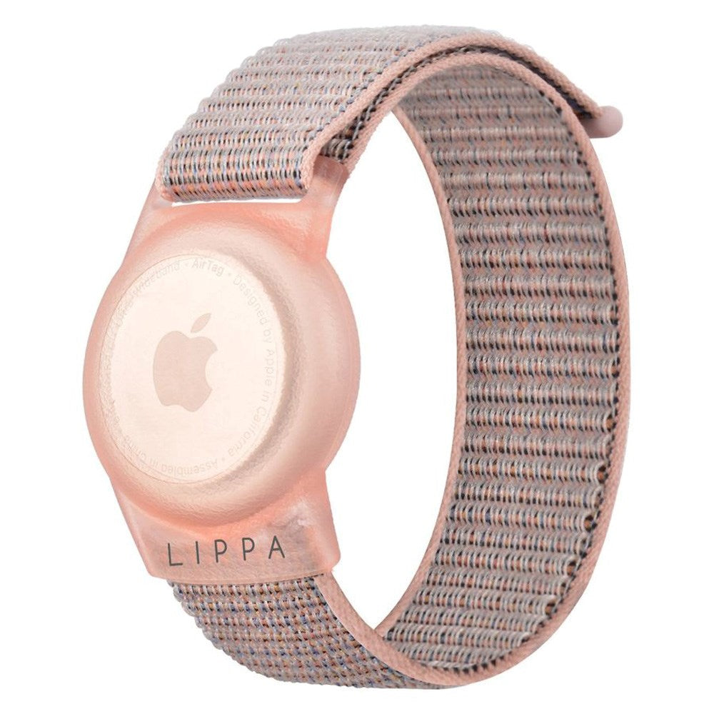 Lippa Adjustable Nylon Bracelet for AirTag 1. & 2. Gen. - Pink