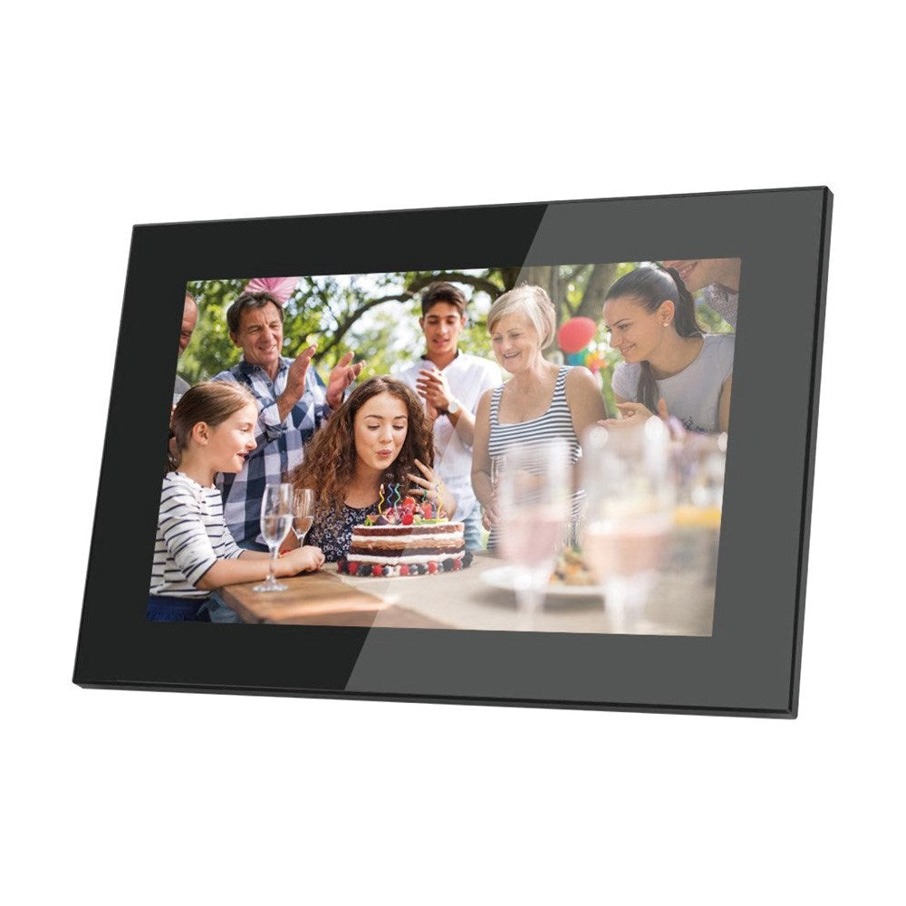 Lippa 10" Frameo Digital Photo Frame in Glass (27.5 x 19 cm) - Black
