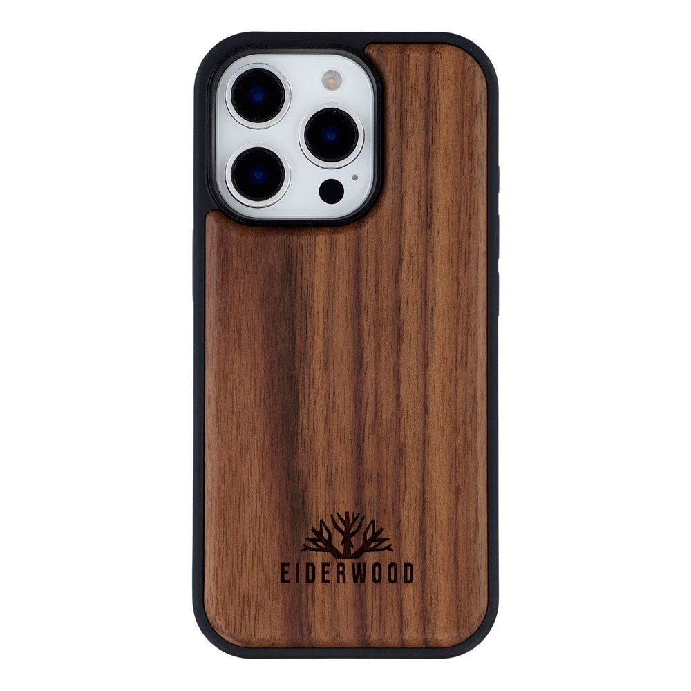 EIDERWOOD iPhone 16 Pro Magnetic Wood Case - MagSafe Compatible - Walnut Tree