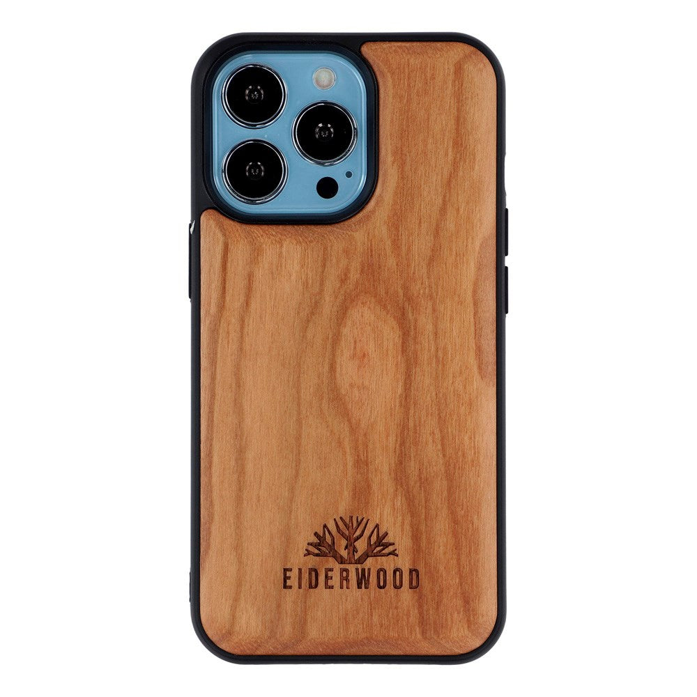 EIDERWOOD iPhone 13 Pro Magnetic Wood Case - MagSafe Compatible - Cherry Wood