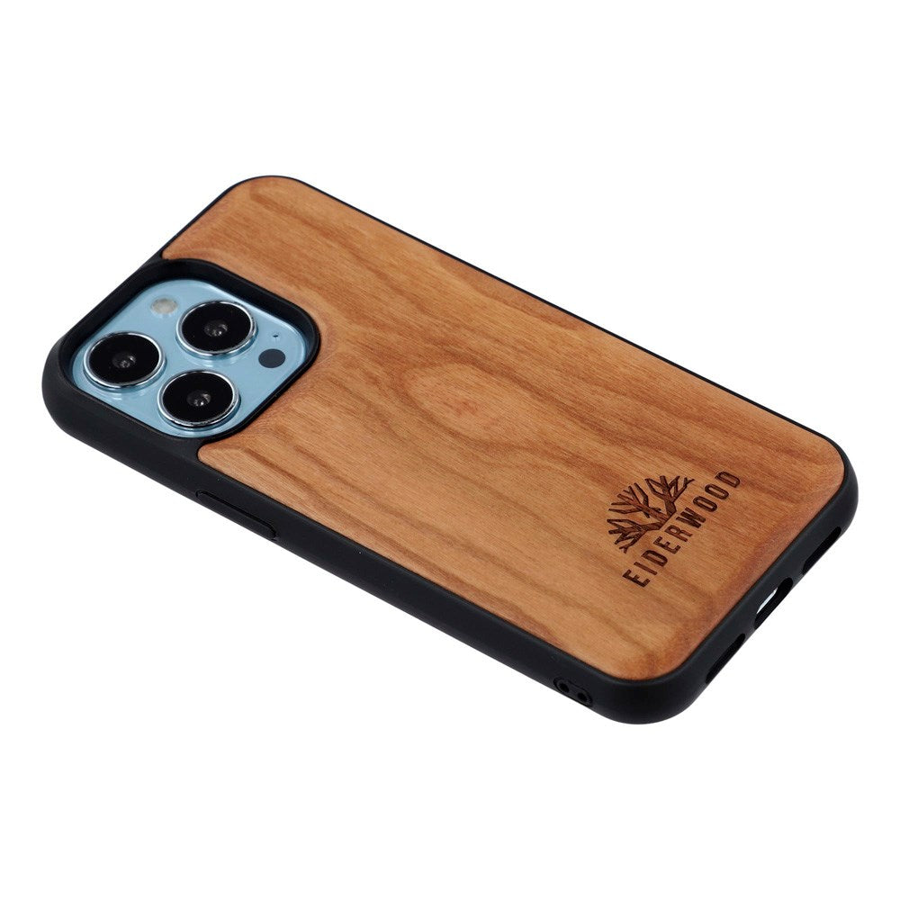 EIDERWOOD iPhone 13 Pro Magnetic Wood Case - MagSafe Compatible - Cherry Wood