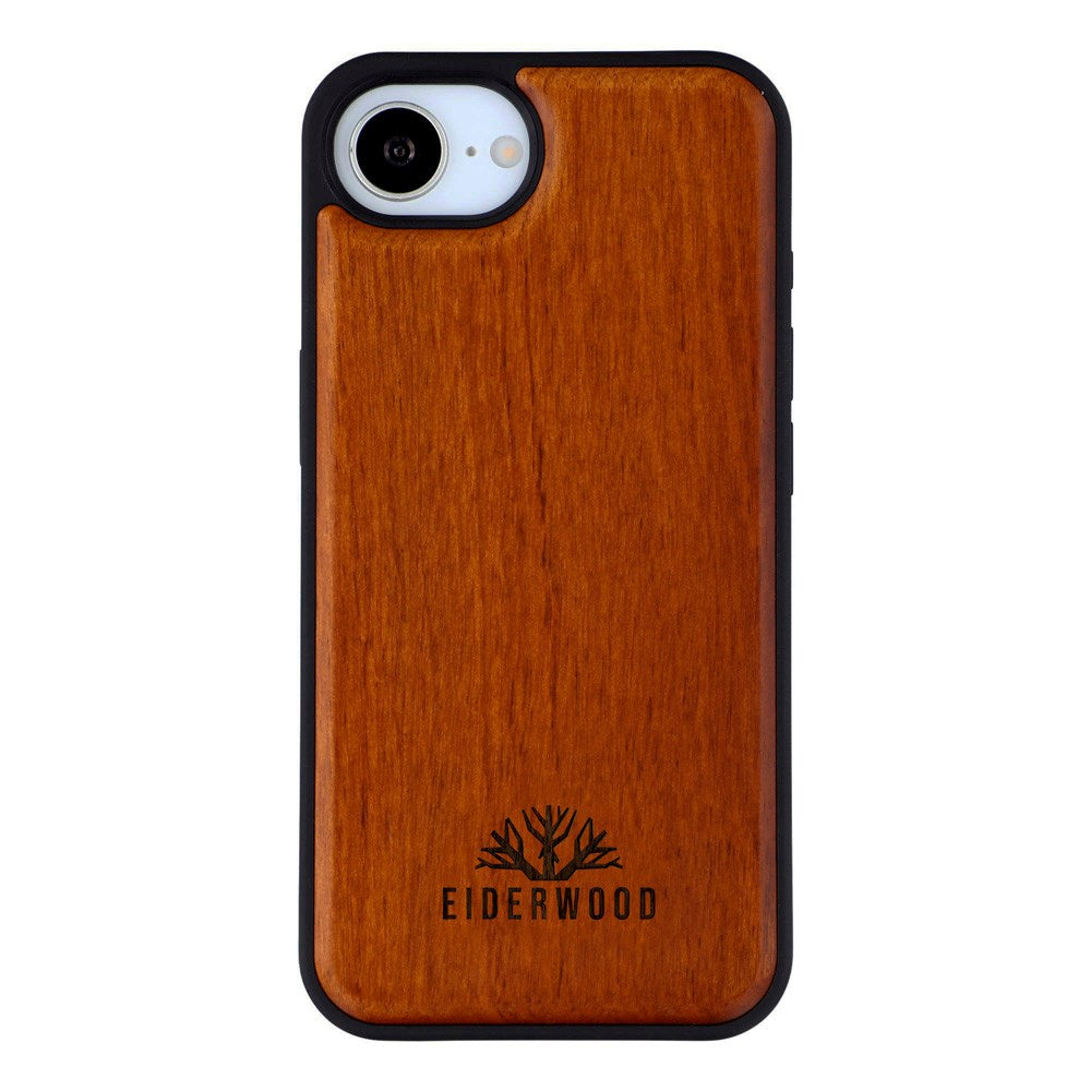 EIDERWOOD iPhone 16e Magnetic Wood Case - MagSafe Compatible - Rosewood