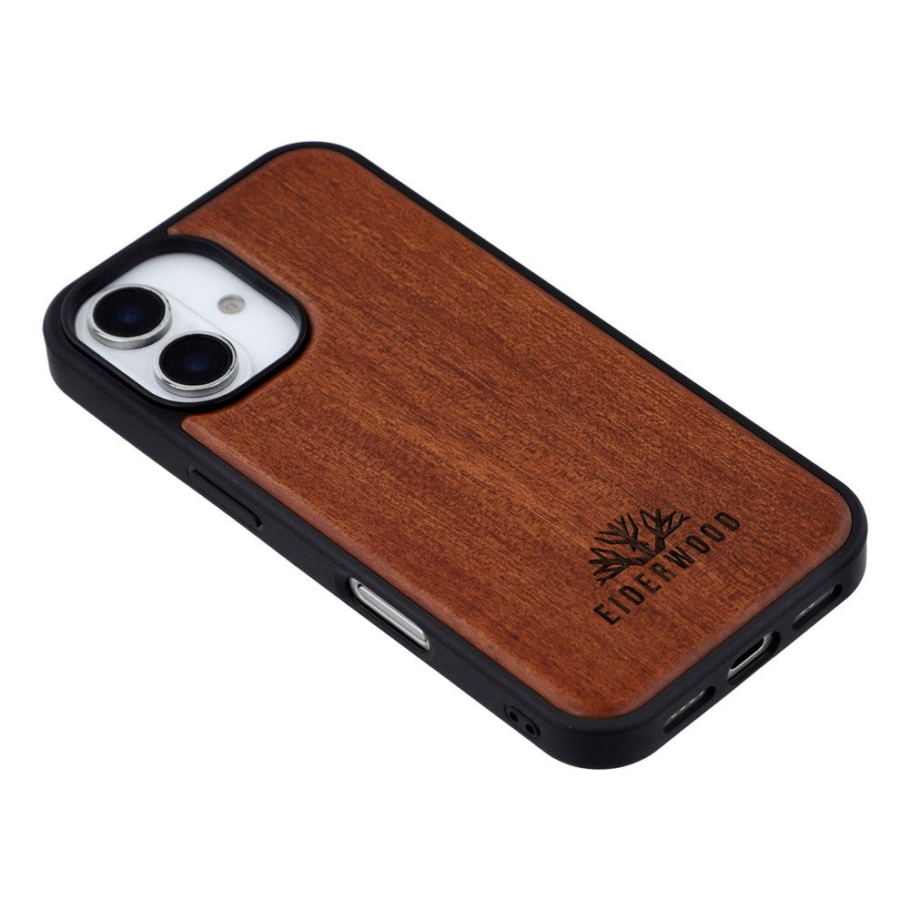 EIDERWOOD iPhone 16 Magnetic Wood Case - MagSafe Compatible - Rosewood