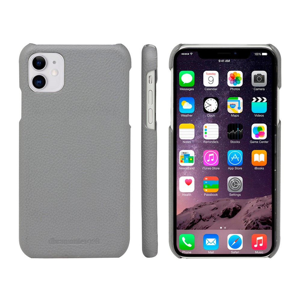 iPhone 11 dbramante1928 Lynge 2-in-1 Genuine Leather Flip Case - Pebbled Grey