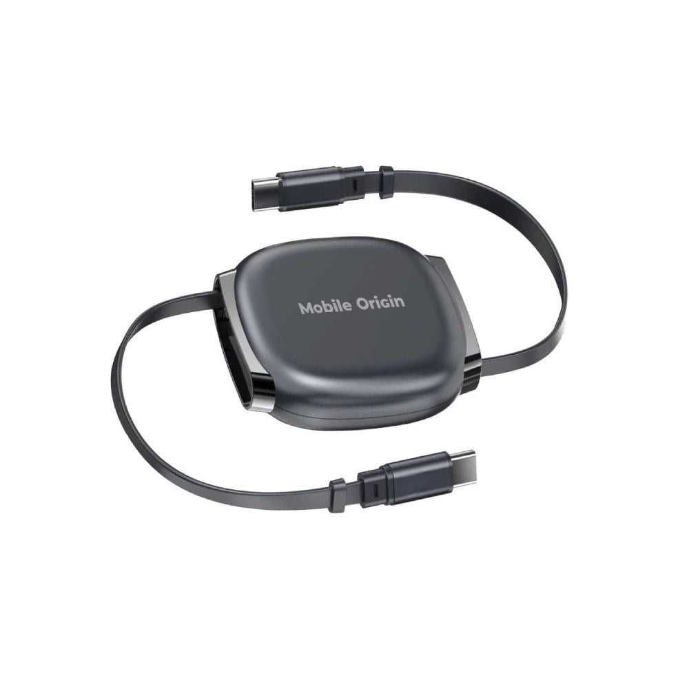 Retractable Cable Box Mobile Origin 100W with USB-C to USB-C - Grey